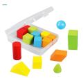 Montessori Mathematical Teaching Aids Educational Geometric Solid Blocks for Activity. 