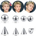 ZS Stainless Steel Lip Studs Stick-on Eyebrow Ring Non Piercing Jewelry Nose Studs Face Piercing Jewelry Dermal Anchor.