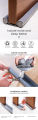 36 inches Door Bottom Seal EVA Door Seal Gap Under Door Glue-free SoundProof Windproof Dustproof Foldable Door Bottom Foam Sealing Strip.