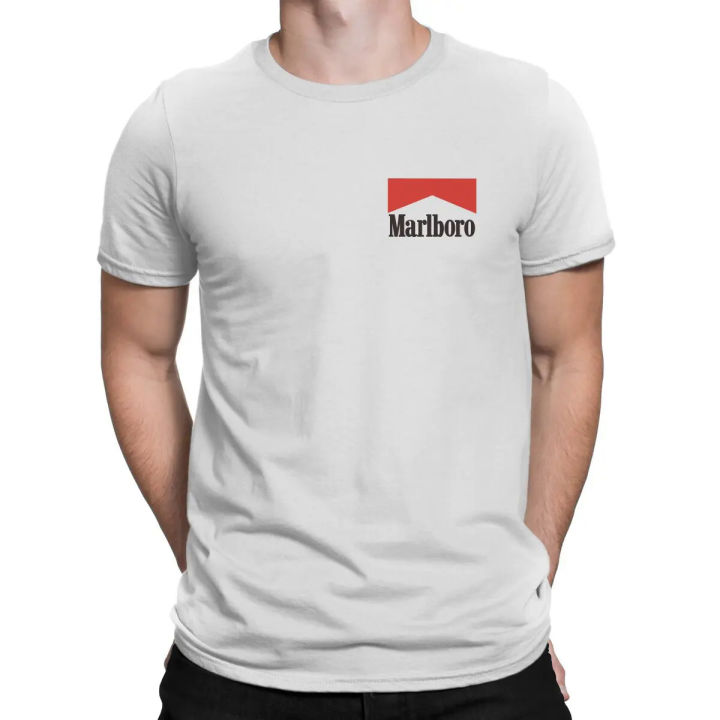 Logo Men T Shirt M-Marlboro Novelty Tees Short Sleeve Crew Neck T-Shirts Cotton Gift Idea Tops Dislikelike