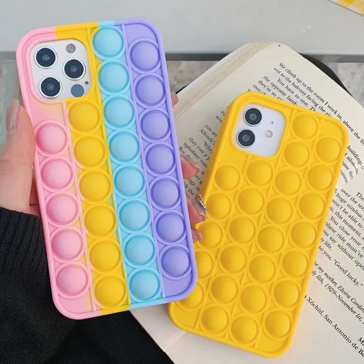 Pop Push It Bubble Phone Case for iPhone 13 14 15 Pro Max 12 11 6 7 8 Plus iPhone XR XS X iphone15 15pro iphone14pro Popit Cover