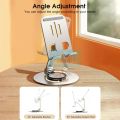 Aluminium Alloy 360° Rotating Folding Adjustable Phone Stand - Metal Holder for iPad, Tablet, Mobile.