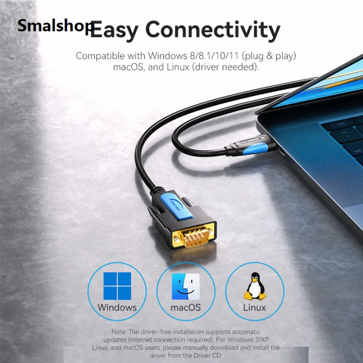 Smalshop%20Vention%20USB%20to%20RS232%20Serial%20Converter%20Compatible%20with%20Windows%208/8.1/10/11%20macOS%20Linux%20Connect%20computer%20printer%20-%20Image%206
