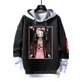 Kimetsu No Yaiba Sweatshirts Anime Two Piece Hoodies Nezuko Ribbons Letter Print Hoodie Demon Slayer Patchwork Sweatshirt. 