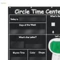 Circle Time Learning Center Pocket Chart Color Shape Counting Weather Learning Turnable for Teaching Aids Classroom Kindergarten Teachers. 