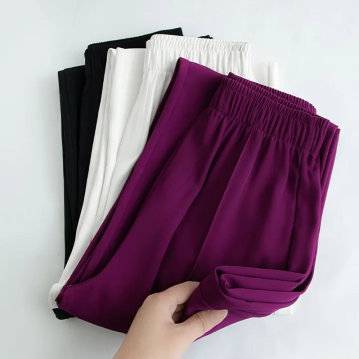 S-XXL%20Leisure%20Women%20Elastic%20Waist%20Pants%20Female%20Trousers%20Chic%20High%20Street%20Straight%20Wide%20Leg%20Long%20Suit%20Pants%202023%20Spring%20Summer%20-%20Image%206