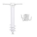 2 Pcs Beach Umbrella Umbrella Base with 5-Spiral Screw , Beach Essentials Umbrella Holder. 