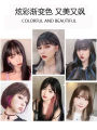 Hanging Ear Hair Dye Piece Highlight Wig Set Women's Long Hair One Piece Color Hair Piece Invisible Hair Extension Simulation Wig Patch. 