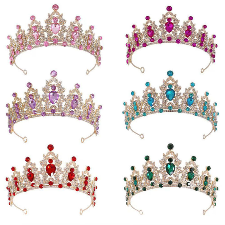 Luxury Elegant Crystal Princess Crown Hair Accessories Tiara For Women Party Rhinestone Wedding Bridal Crown New Head Jewelry Yao Store
