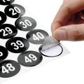20Pcs 1 to 50 Number Stickers Consecutive Number Stickers 1Inch Self-Adhesive Decal for Inventory Storage Classification.