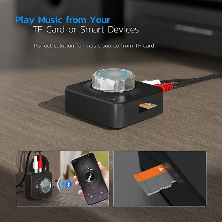 Bluetooth%205.0%20Audio%20Receiver%203D%20Stereo%20Music%20Wireless%20Adapter%20TF%20Card%20R/L%20RCA%203.5mm%20AUX%20Jack%20For%20Car%20kit%20Wired%20Speaker/Headphone%20-%20Image%202