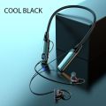【FUPANG】Bluetooth sport headset HiFi stereo sound wireless headphones neckband Bluetooth led power display Bluetooth earbuds TF.