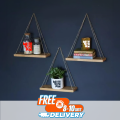 Wall Shelf Floating shelf 03 Pcs Height 0.5 inch Width 14 Depth 6 inch Model WL412. 