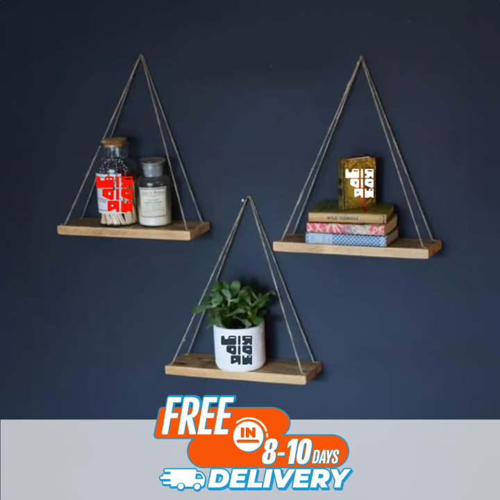 Wall Shelf Floating shelf 03 Pcs Height 0.5 inch Width 14 Depth 6 inch Model WL412