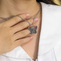 Vintage Hollow Butterfly Pendant Necklace for Women Design Trendy Neck Jewellery. 