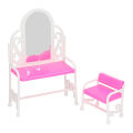 Mini Dollhouse Chair Bright Color Dollhouse Furniture Chair Plastic DIY Toy Lifelike Simulation with Mirror for. 