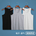 Men's Cotton Vest Summer New Thin Sleeveless Vest Sports Undershirt Men's Slim-Fit Innerwear Bottoming Shirt Middle-Aged. 