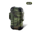 Outdoor waterproof survival whistle pulse double arc charging lighter USB igniter.