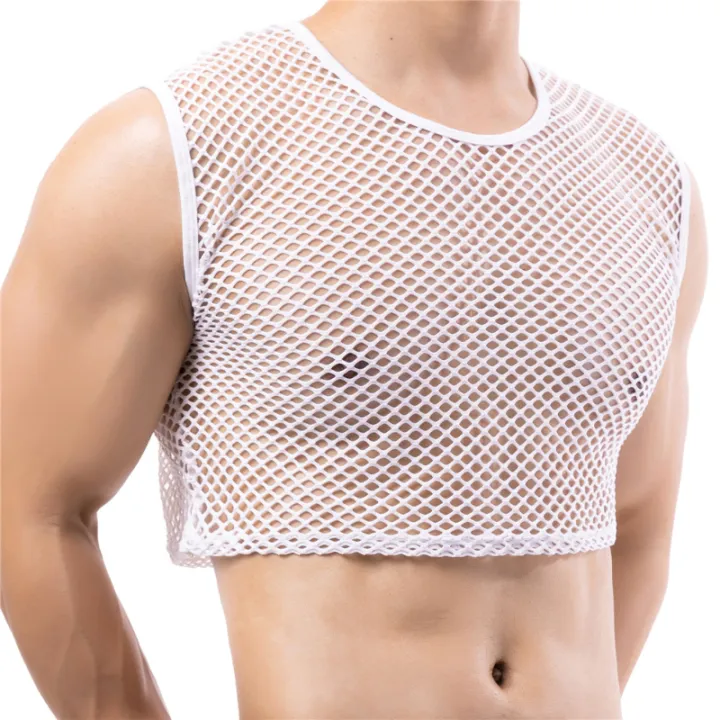Mens%20Transparent%20Fishnet%20Crop%20Top%20Mesh%20Hollow%20Out%20Tank%20Tops%20Gym%20Fitness%20Sleeveless%20Undershirts%20T-shirts%20Nightclub%20Mini%20Vest%20-%20Image%202