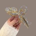 New Black Leaf Rhinestone Hair Claw Morning Glory Crystal Hair Clip Exquisite Elegant Women's Hair Grip Clip Hair Accessoires. 