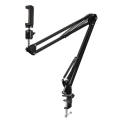 Overhead Video Stand Phone Holder Articulating Arm Tab Mount Boom Arm Articulating Tablet Phone Holder for Streaming Phone Baking Crafting. 