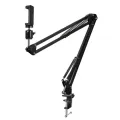Overhead Video Stand Phone Holder Articulating Arm Tab Mount Boom Arm Articulating Tablet Phone Holder for Streaming Phone Baking Crafting. 