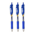 Chenguang same style press gel pen 0.5mm black student Xi ballpoint pen conference pen office supplies. 