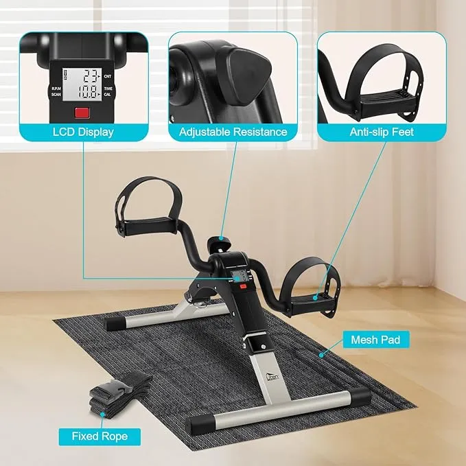 Mini%20Exercise%20Cycle/Portable%20Folding%20Arm%20&%20Leg%20Pedal%20Exerciser%20With%20Digital%20Lcd%20Display%20Home%20Indoor%20Mini%20Exercise%20Bike%20Resistance%20Adjustable%20-%20Sports%20&%20Fitness%20-%20Image%205