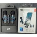 USB Type C to lightning port Dual Bluetooth Microphone K9 Wireless Lavalier Microphone Noise Reduction Outdoor Live Broadcast.