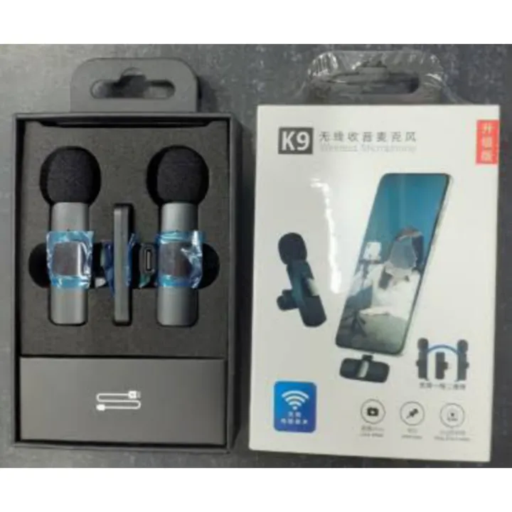 USB%20Type%20C%20to%20lightning%20port%20Dual%20Bluetooth%20Microphone%20K9%20Wireless%20Lavalier%20Microphone%20Noise%20Reduction%20Outdoor%20Live%20Broadcast%20-%20Image%205