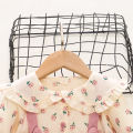 【7Rings Store】(New) autumn baby girl clothes baby girl dress cotton long sleeve flower printed cute doll collar dress kids outing clothes. 