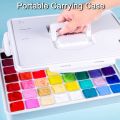 HiMi Miya Gouache Paint Set 56 Colors x 30 ML Jelly Cup Design Black or White Box. 