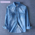 Sky Blue Denim Long Sleeve Casual Shirt for Men - Shirt For Men - Shirt - Shirt For Men.