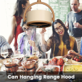 Desktop Range Hood, Portable Range Hood with 2 Speed Exhaust Fan, Adjustable Hanging Mini Extractor Hood for BBQ A. 