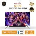 MAXFONY 50 INCH SMART VOICE CONTROL METAL BODY LED TV - 50DN08- ROM 16GB- RAM 2GB. 