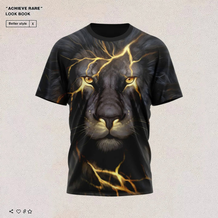 3D%20Print%20Lion%20Shirt%20Men's%20T-shirt%202023%20New%20Sweatshirt%20Summer%20O%20Neck%20Casual%20Short%20Sleeve%20Tees%20Mens%20Clothing%20Male%20Cool%20Streetwear%20-%20Image%202