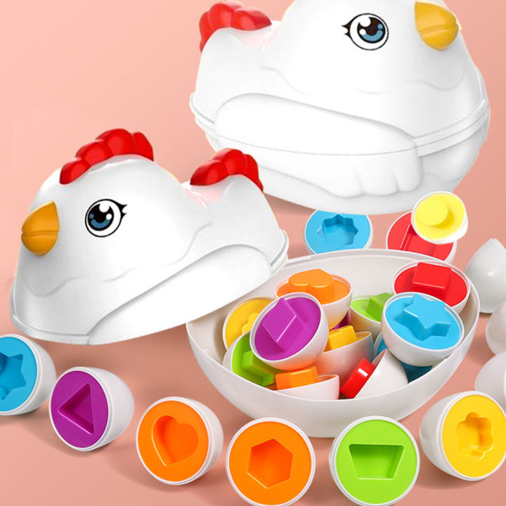 Montessori Eggs Puzzle Toys For Kids Smart Egg Puzzle Sorter Shape Matching Game Toys Baby Learning Educational Toy For Children