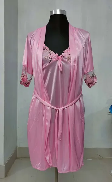 Women%20Night%20Dress%20Gift%20Your%20Wife%20Honeymoon%202%20Pcs%20Short-Sleeved%20Sexy%20Lace%20Strap%20Night%20Skirt%20Silk%20Silk%20Home%20Service%20Suit%20Pajama%20-%20Image%207