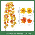 Christmas Garden Decor Thanksgiving Day Fall Leaves Autumn Hanging Vine Wedding Maple Leaf Garland Vine. 