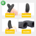 1 Pair (2 Pcs) PUBG Mobile Finger Sleeves - Copper Fiber - Sweatproof Gloves for PUBG Mobile Gaming - Finger Grip For Gaming - PUBG Finger Gloves - Finger Gloves For Mobile Gaming - PUBG Finger Cover PUBG Finger Grip - Finger Sleeves For Free Fire.