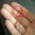 BOAKO 925 Sterling Silver Lucky Couple Bracelet Single Geometric Zircon Red Rope Women's Bracelets Valentine's Anniversary Gift.