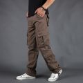 New Men Cargo Pants Mens Loose  Tactical Pants Multi-pocket Trousers Pantalon Homme Big Size 42 Male  Overalls. 