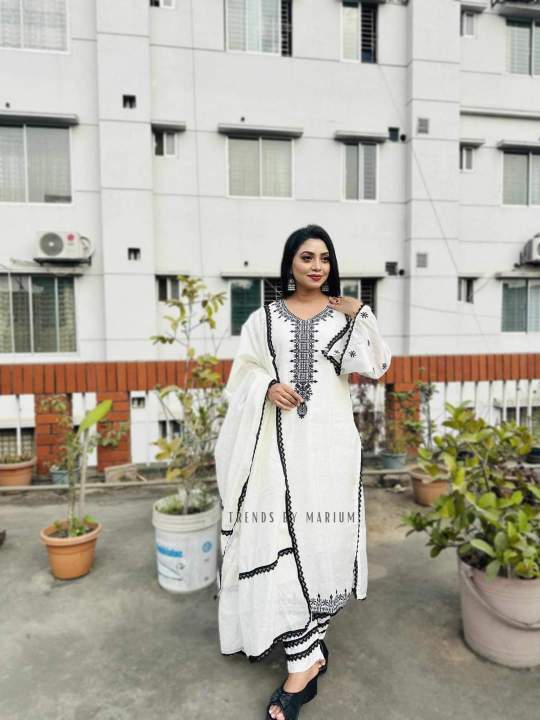 New AC Cotton Three Piece dress for women