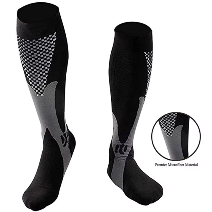 1 Pair Professional Compression Socks for Men & Women - Socks for Running Sports, Medical Nursing, 20-30mmhg for Flight, Travel Pregnancy, Edema, Diabetes, Varicose, Veins, Athletic