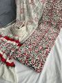 Multi-Color Unstitched Pure Khadi Cotton Block Printed Salwar Kameez – Three-Piece Set for Women.