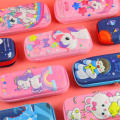 Creative Pencil Box Protective Cartoon Design Large Capacity Stationery Case Double-Layer Pencil Case for School Supplies Kids Stationery Education Art Storage Gift Item.