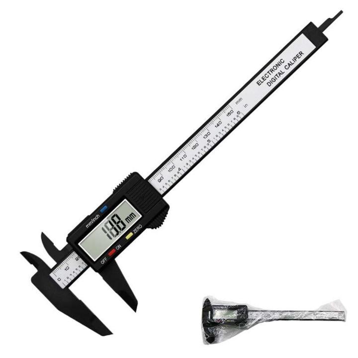 ZK 30 150mm 6 Inch LCD Digital Electronic Carbon Fiber Vernier Caliper Gauge Micrometer Measuring Tool Digital Tools Calipers-B