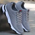 One piece of dropshipping 2023 new men's shoes breathable casual black men's shoes running shoes soft-soled shoes mesh sneakers. 