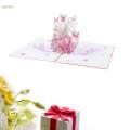 3D Greeting Card Paper Card for Valentines Day Mother's Day Engagement. 