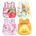 Cartoon Faced Plastic Waterproof Bibs for Baby - 1 PCS.